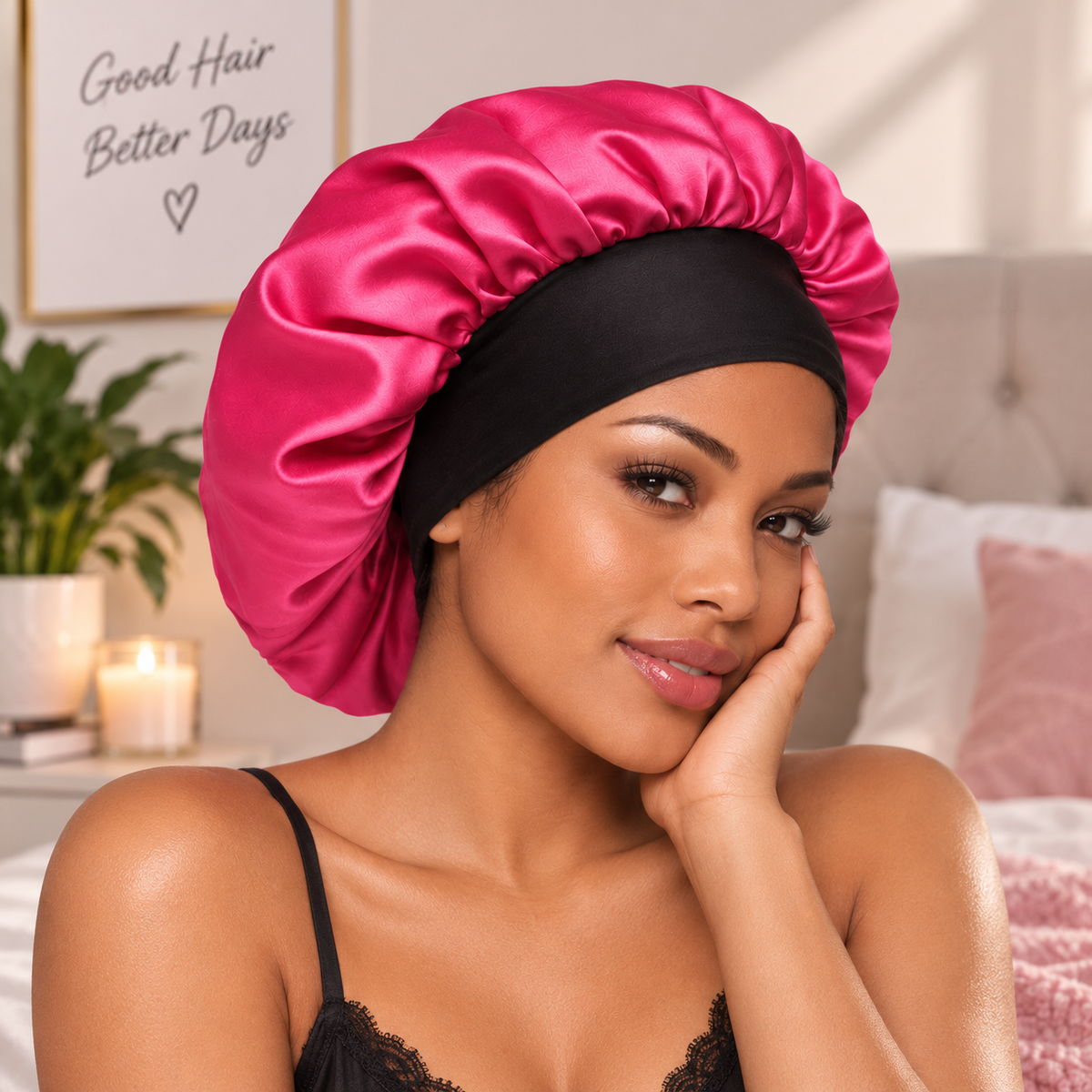 Wide Edge Satin Sleep Bonnet