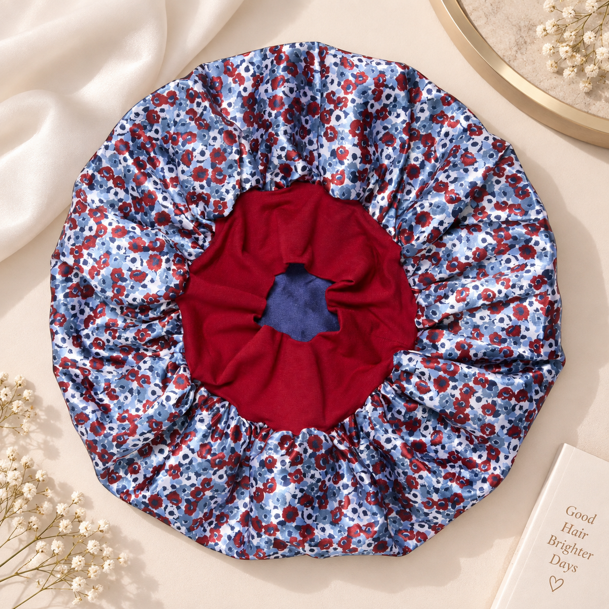 Satin Damage Defense Hair Bonnet - 2 Pcs
