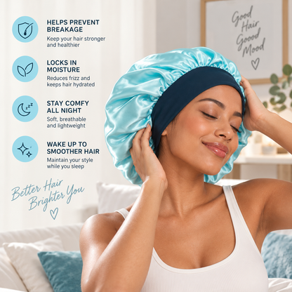 Medium Hair Satin Sleep Bonnet